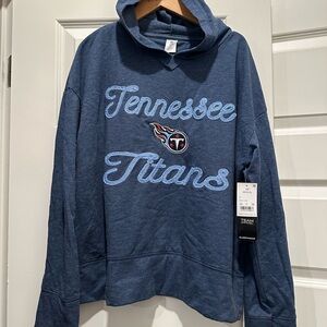 NFL Ladies Navy Heather sleepwear Hoodie with Light Blue Embroidery